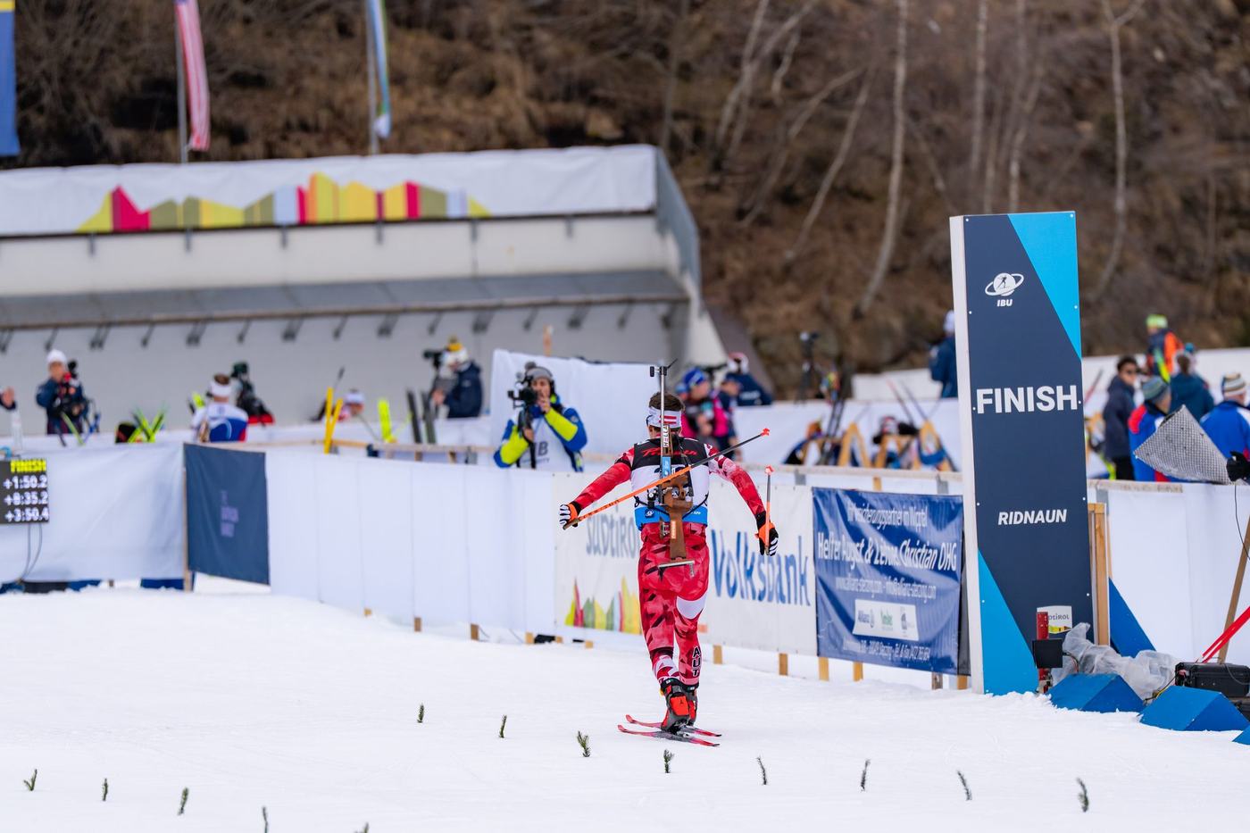 Zieleinlauf beim IBU Cup Ridnaun